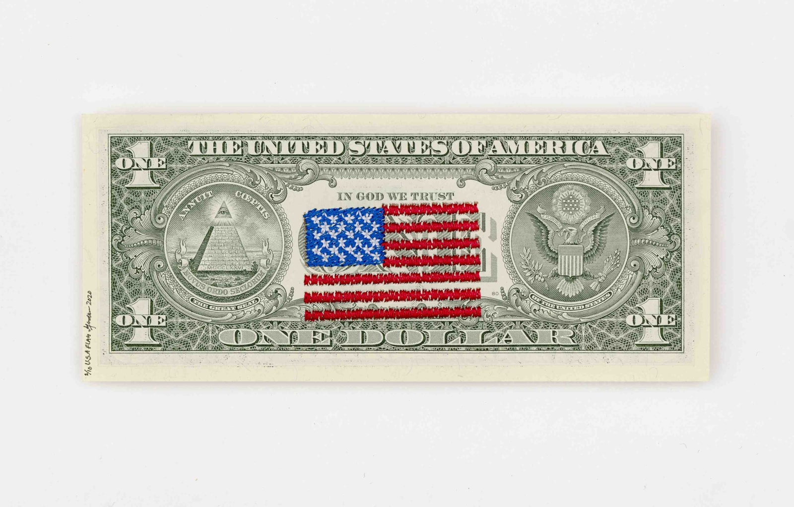 Abdullah M. I. Syed, Money Flag: USA (1 US$ Verso), 2020