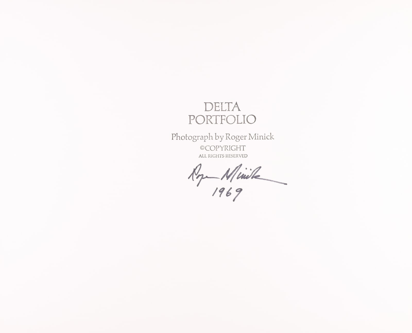 Roger Minick, Willow and Clouds, 1969