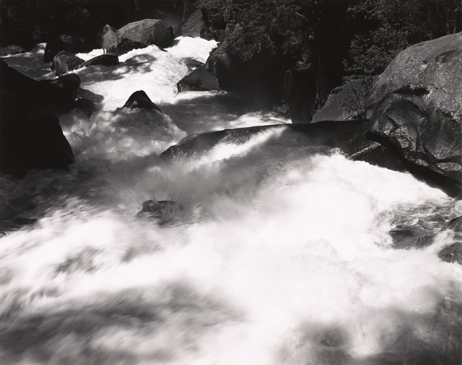 Ansel Adams, Rapids Below Vernal Fall, Yosemite, CA, 1948