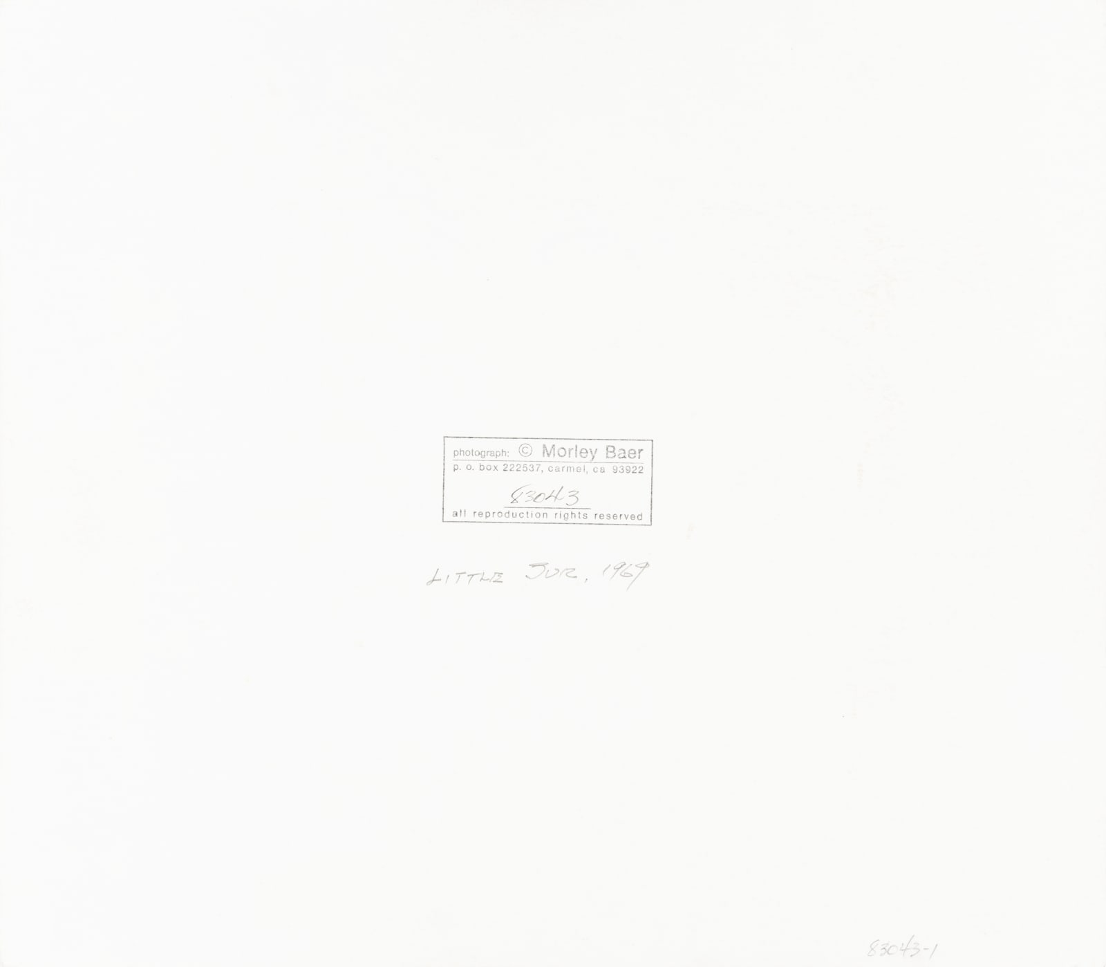 Morley Baer, Little Sur, 1969