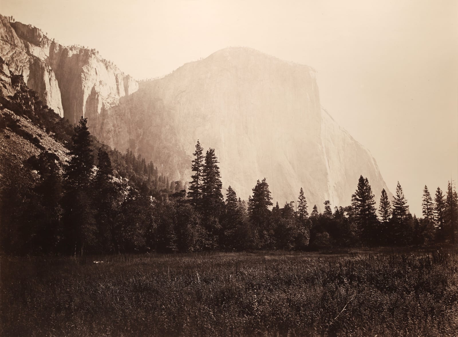 Carleton Watkins, El Capitan from the Meadow, Yosemite, 1861