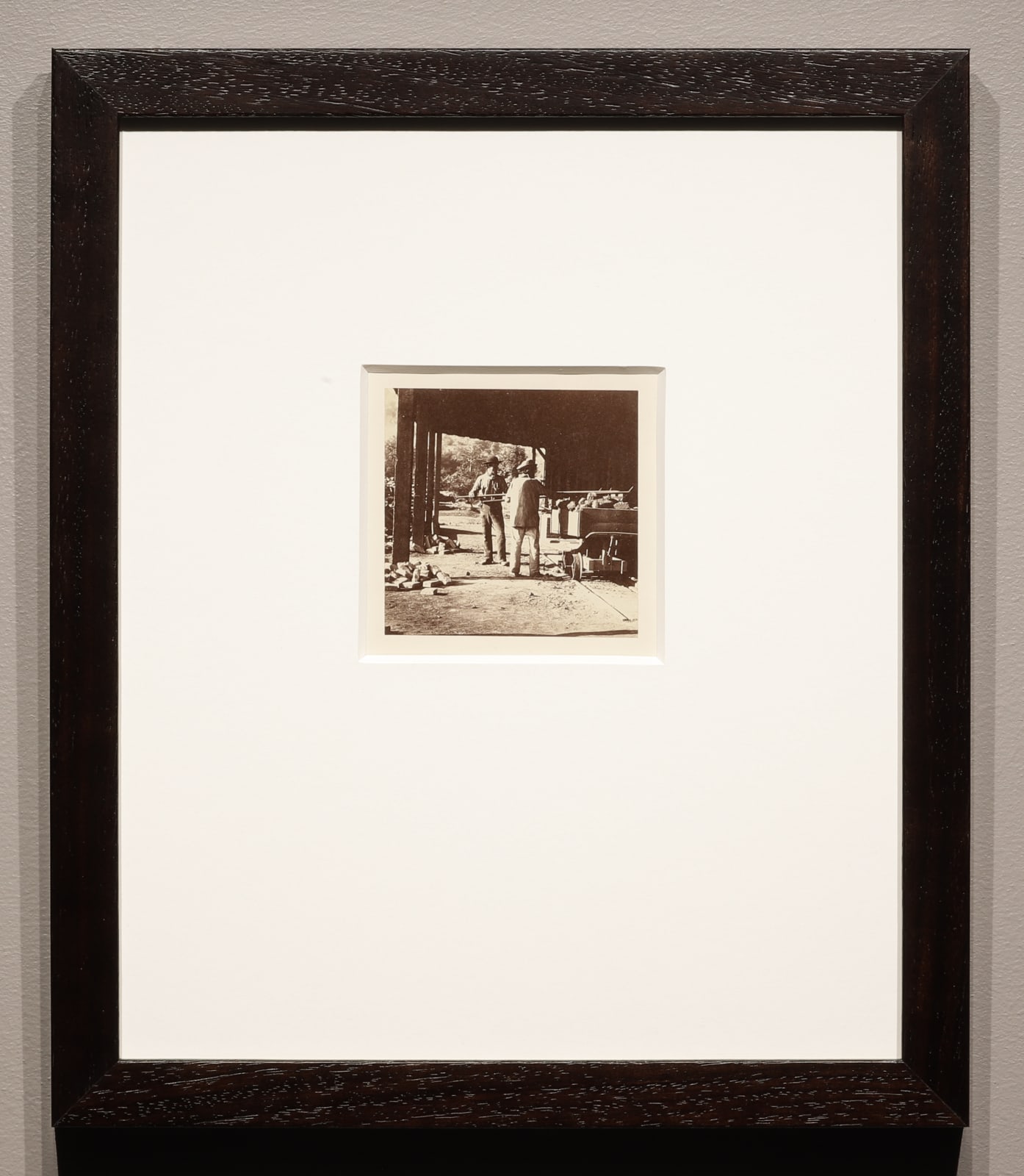 Carleton Watkins, Discharging the Furnaces, New Almaden, 1863
