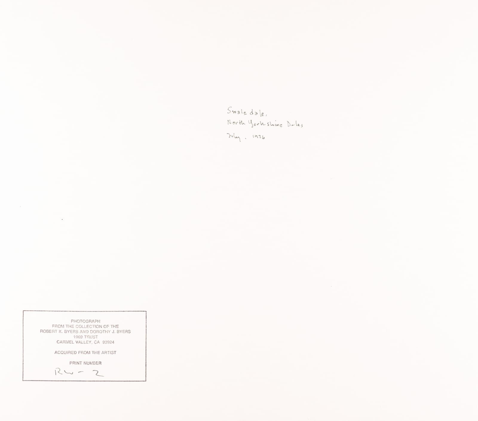 RW, Swale Dale, North Yorkshire, Dales, 1976