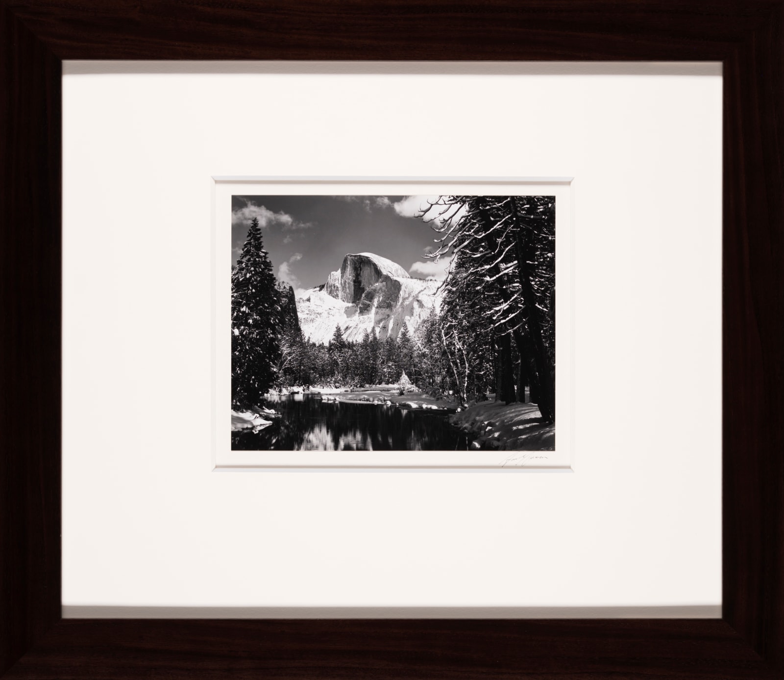 Ansel Adams, Half Dome, Merced River, Winter, Yosemite Valley, CA, 1938