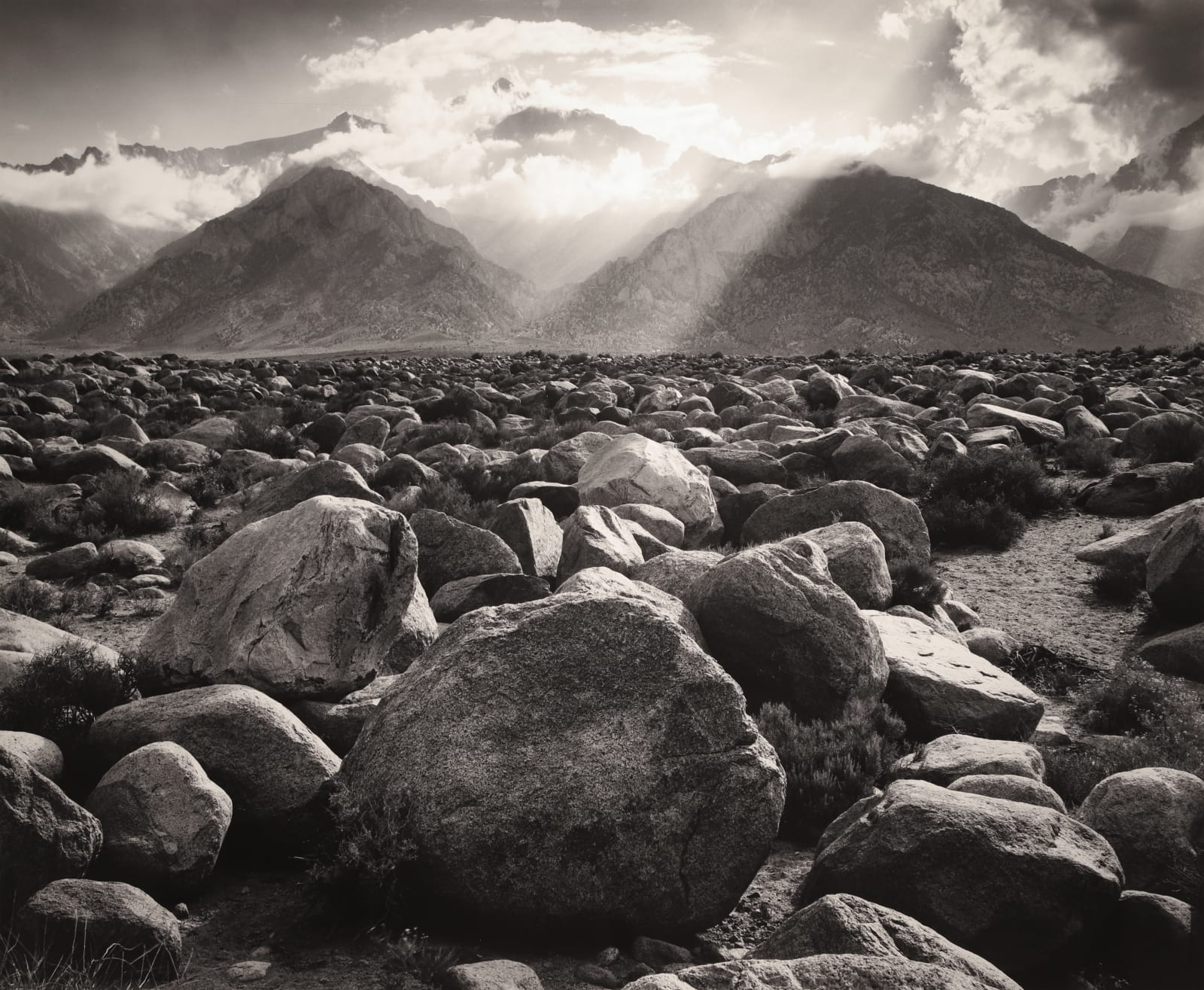 Ansel Adams, Mt Williamson, Sierra Nevada from Manzanar, CA, 1944