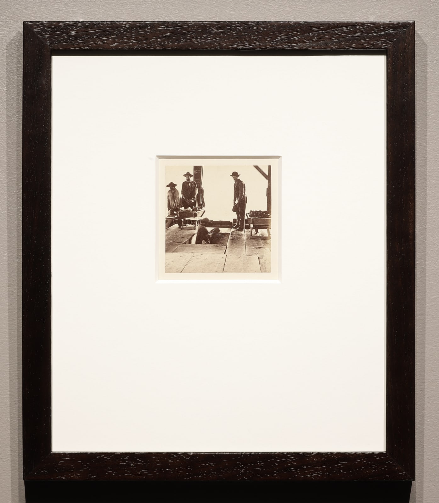 Carleton Watkins, Charging the Furnaces, New Almaden, 1863