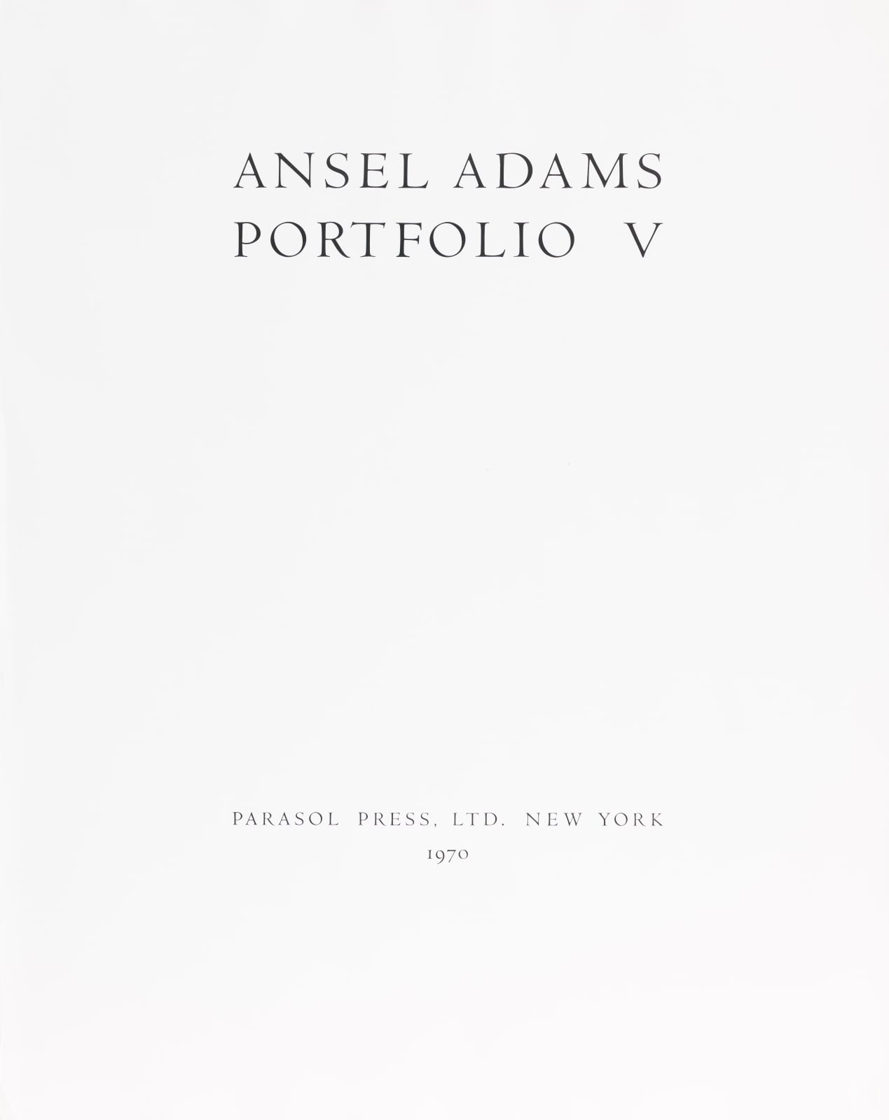 Ansel Adams, Portfolio V, 1970