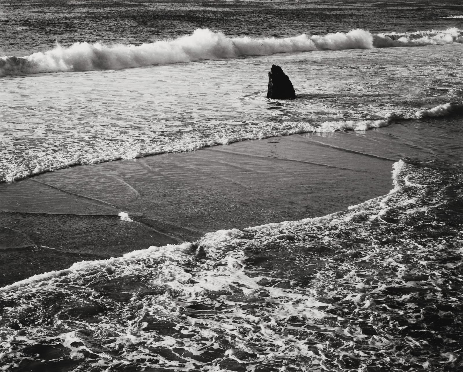 Morley Baer, Double Surf, Garrapata Beach, 1966