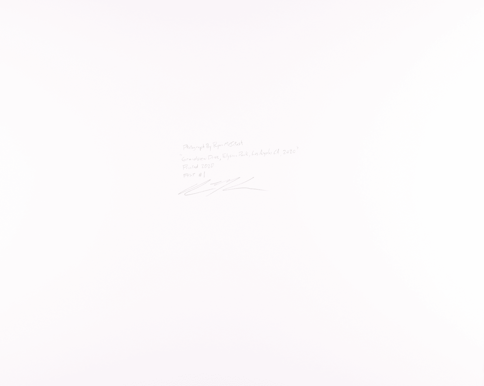 Ryan McIntosh, Grandview Drive, Elysian Park, Los Angeles, CA, 2020