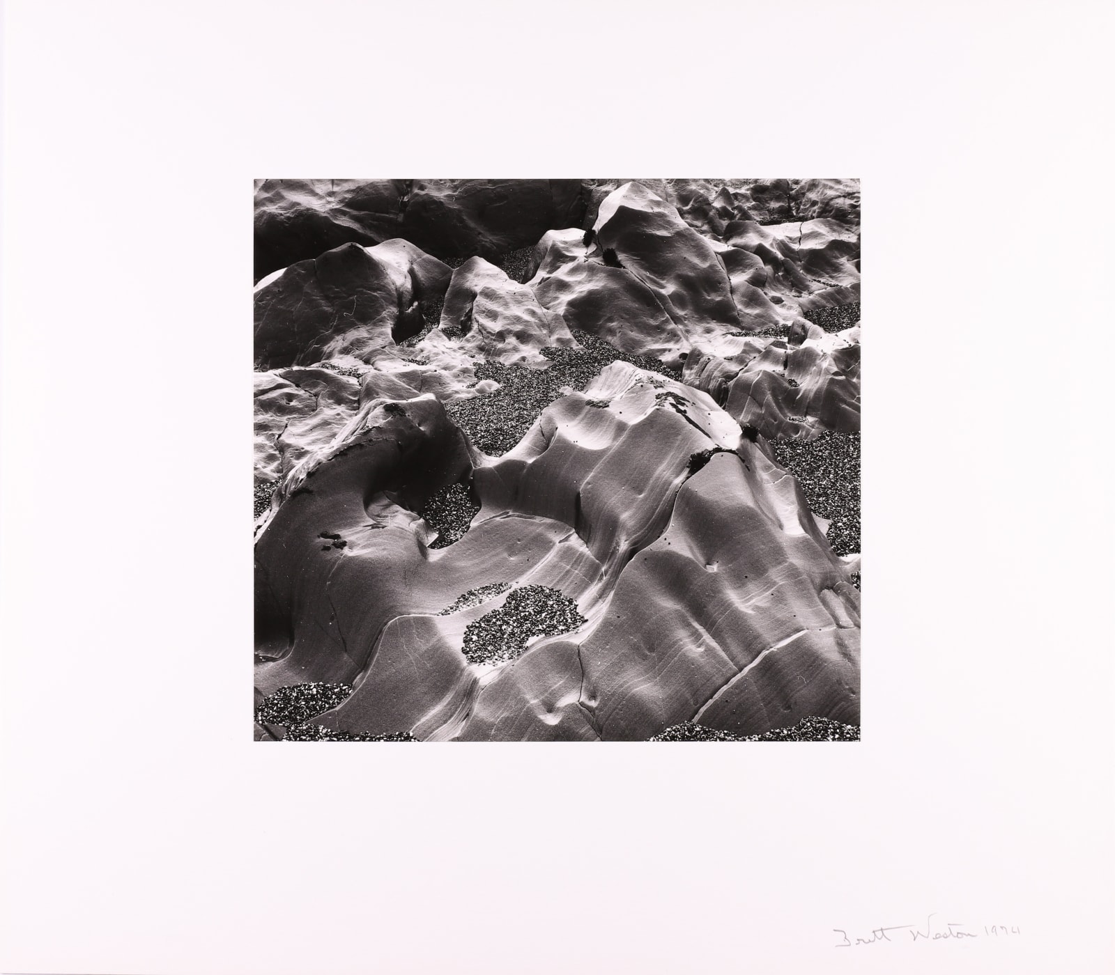 Brett Weston, Rocks and Pebbles, Pebble Beach, San Mateo, CA, 1974