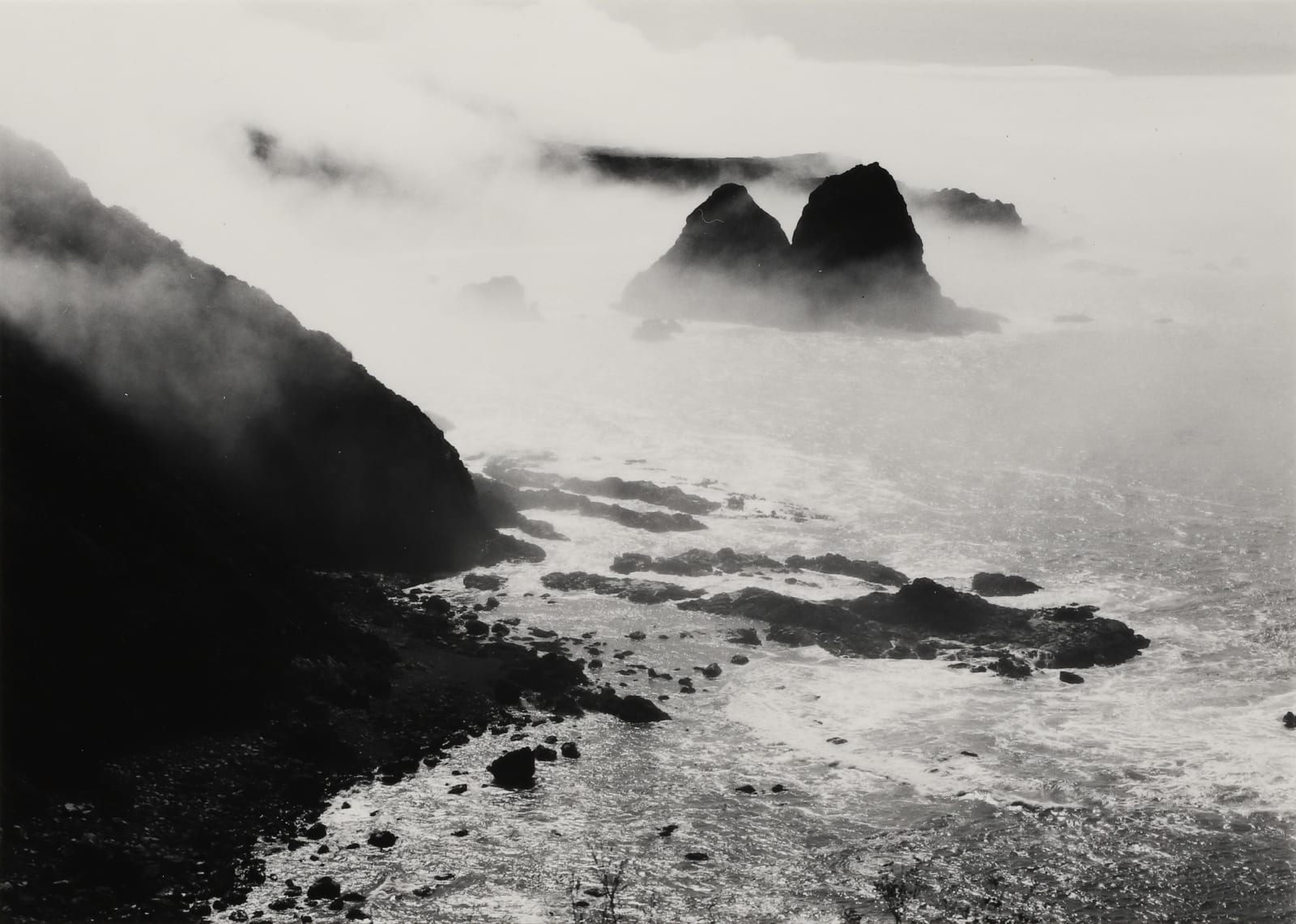 Robert K. Byers, Fog on Northern Californian Coast and Highway 1 South of Elk, 2001