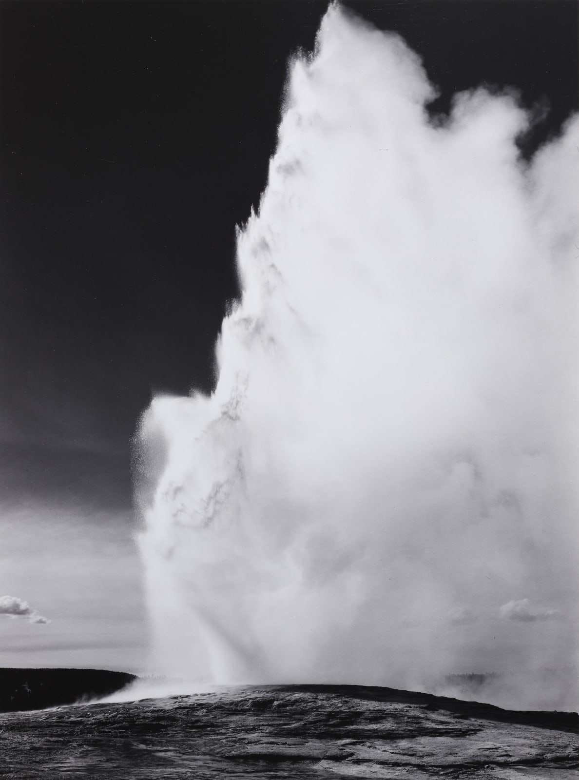 Ansel Adams, Old Faithful Geyser, Yellowstone National Park, 1942