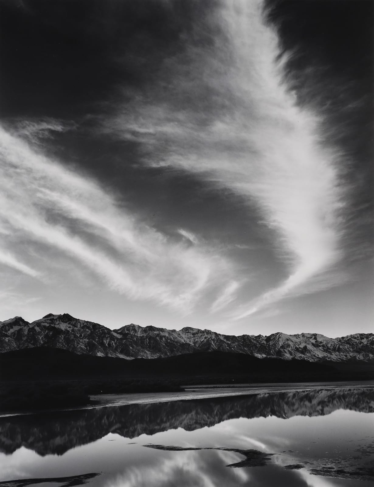 Ansel Adams, Winter Evening, from Owens Valley, CA, 1962