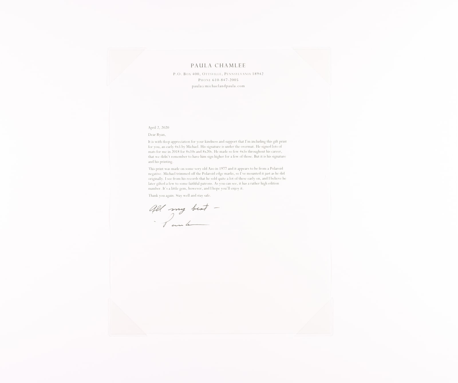 Michael A. Smith, Upper Lake, New York, 1977