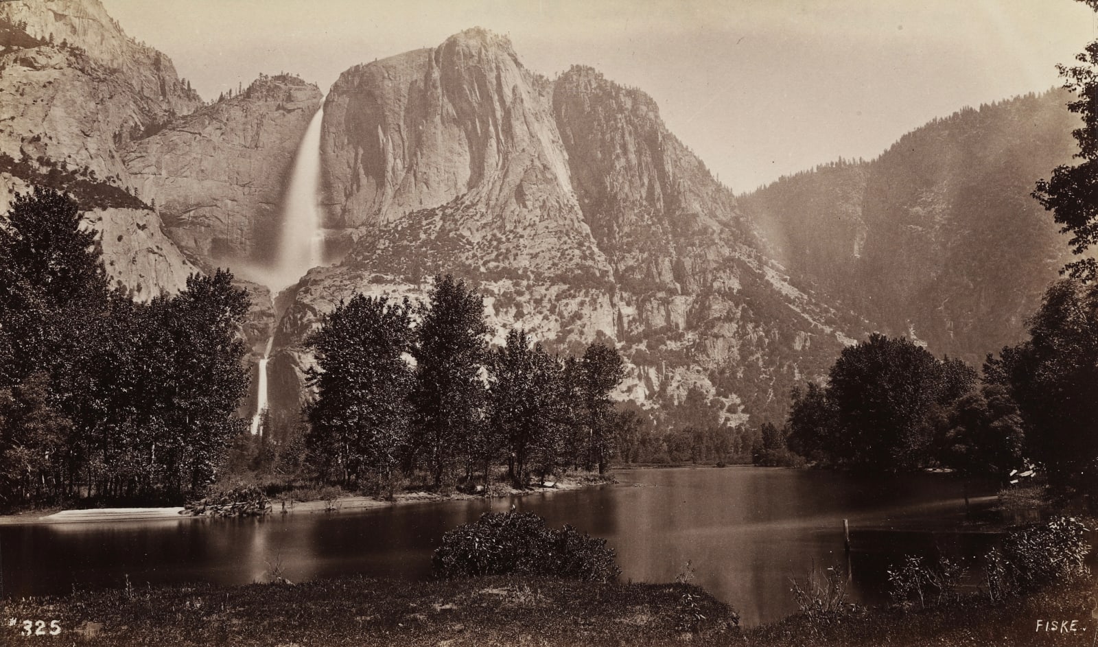 George Fiske, Yosemite Falls from the Merced, c. 1880
