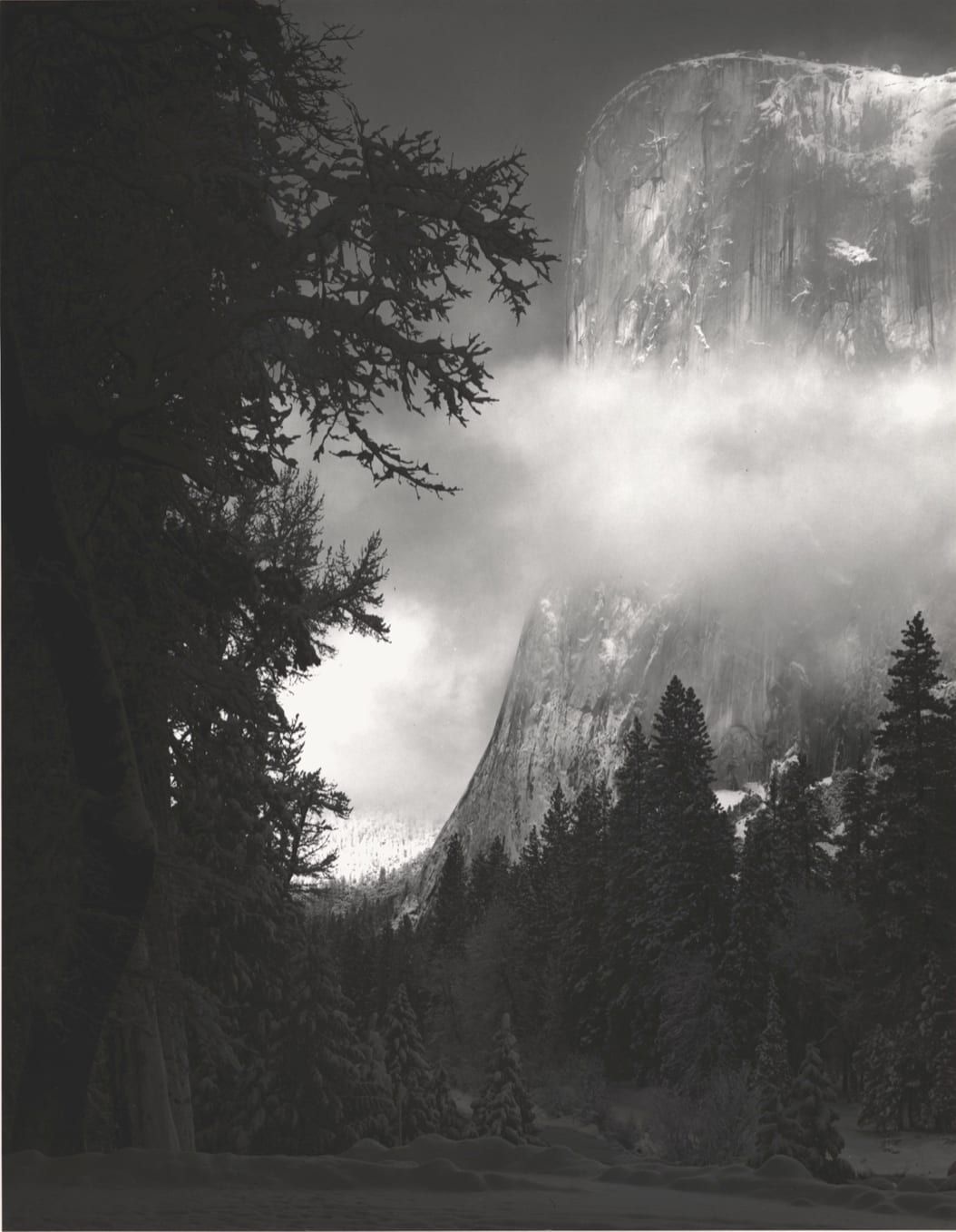 Ansel Adams, El Capitan, Winter, Sunrise, Yosemite, CA, 1968