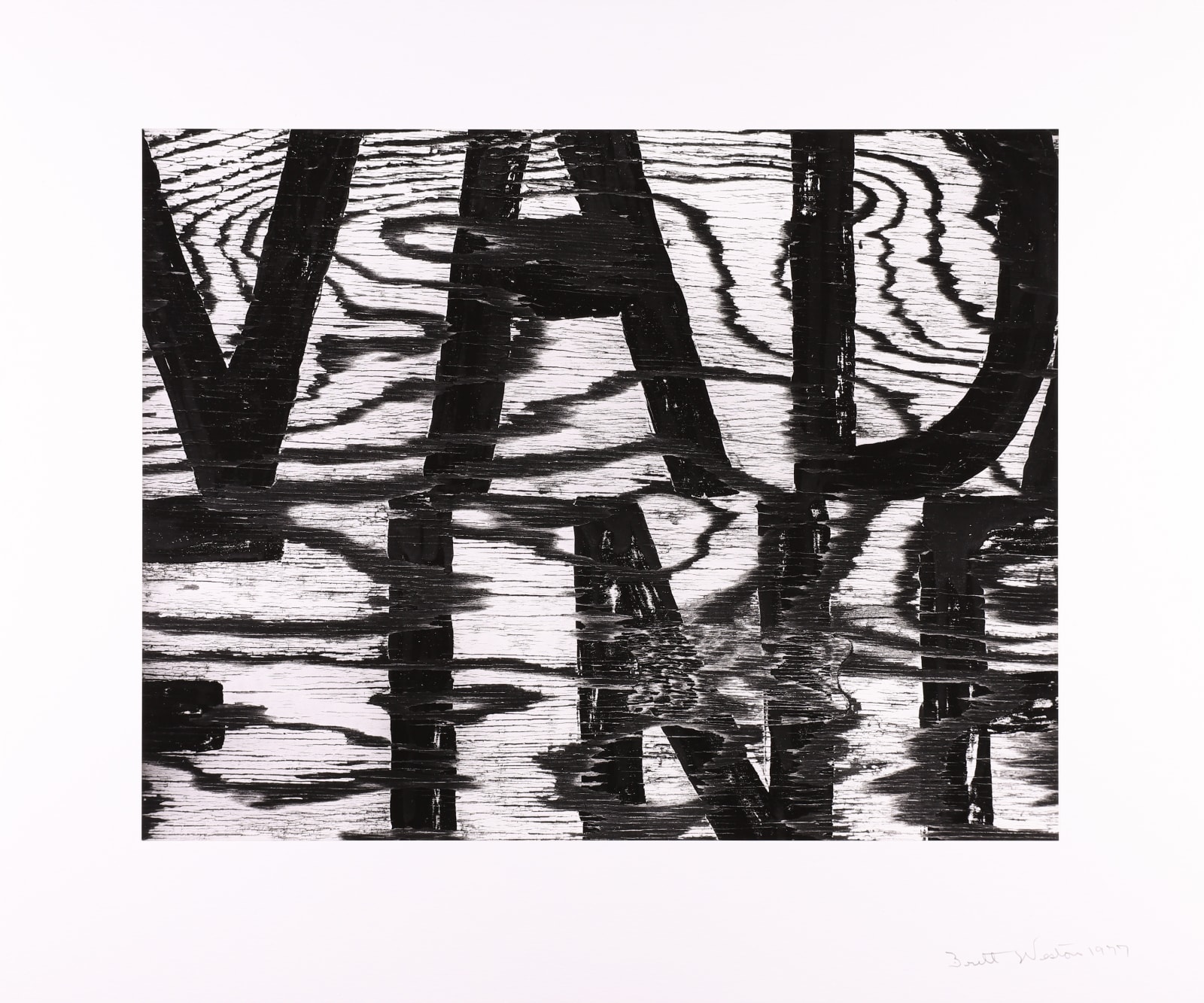 Brett Weston, Old Sign, 1977