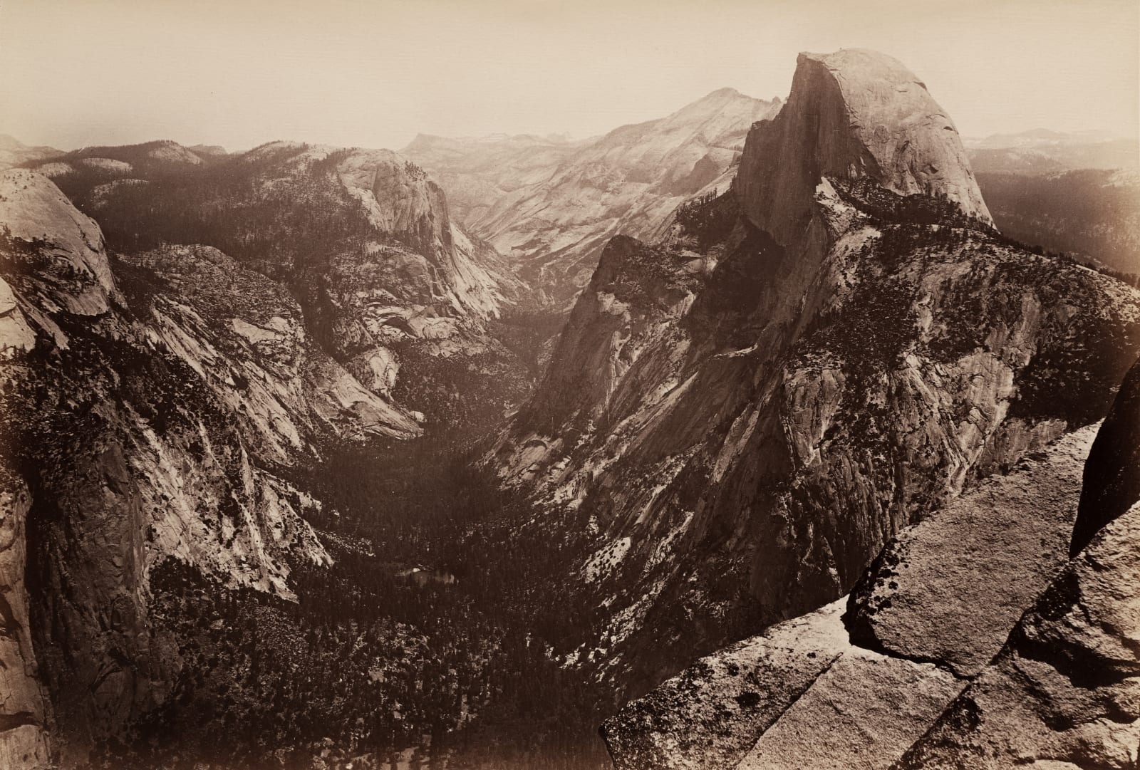 Carleton Watkins, Half Dome from Glacier Point, Yosemite, 1865-66