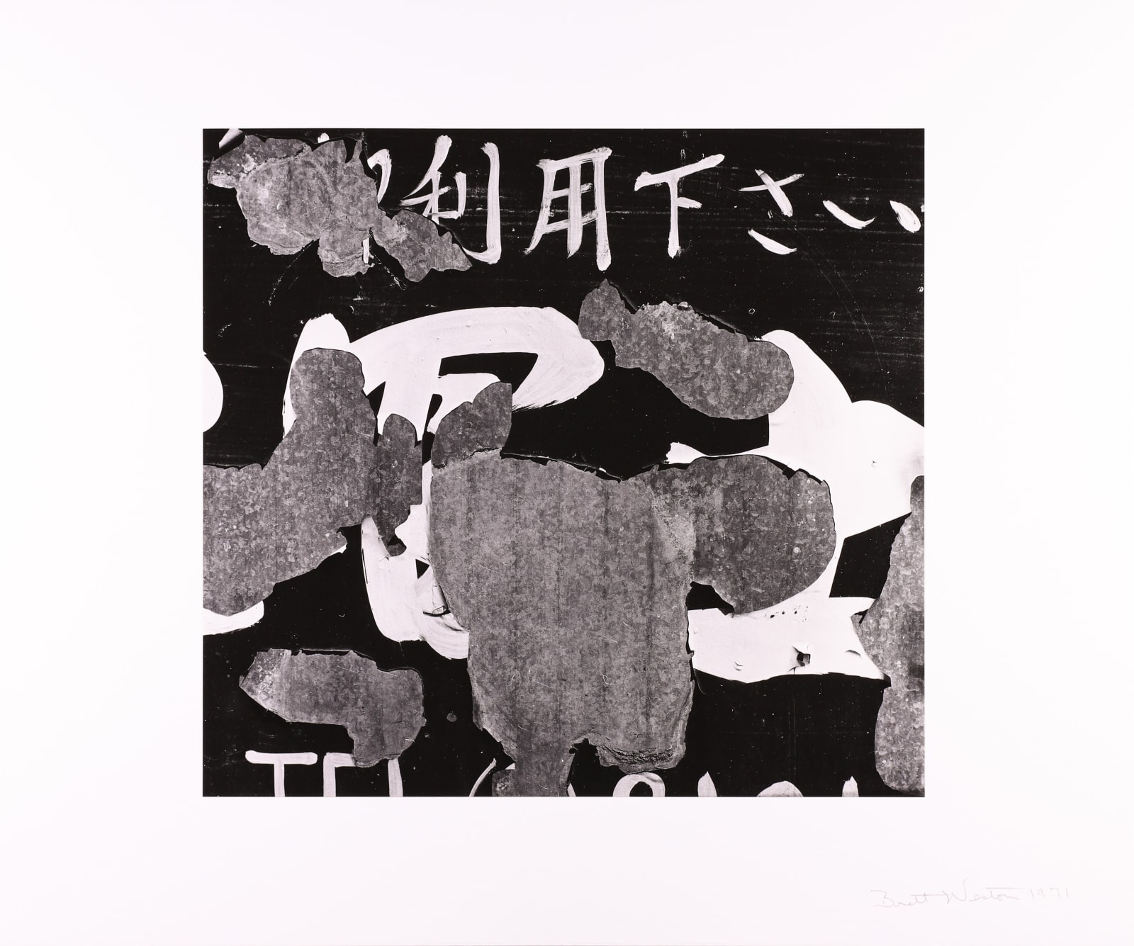 Brett Weston, Graffiti, Japan, 1970