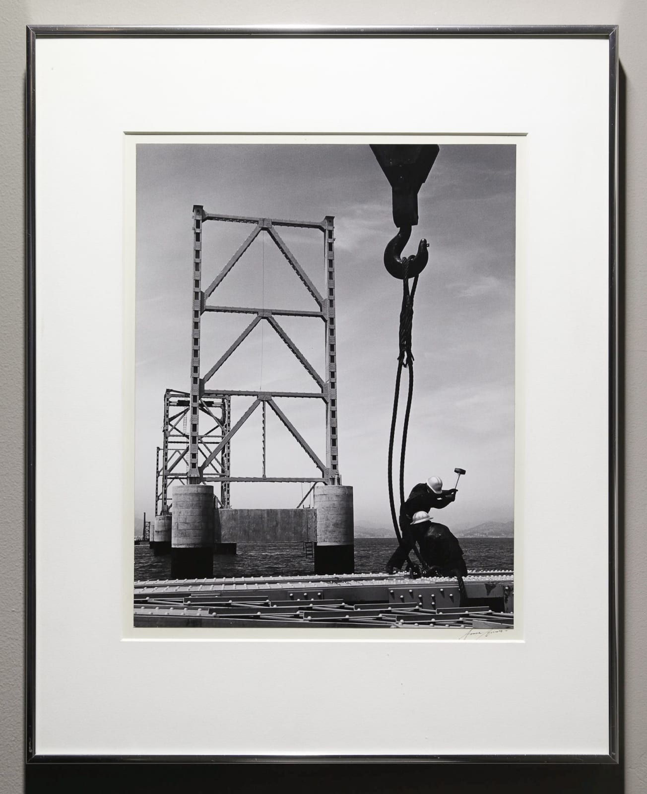 Ansel Adams, Bridge Workers, CA, c. 1955