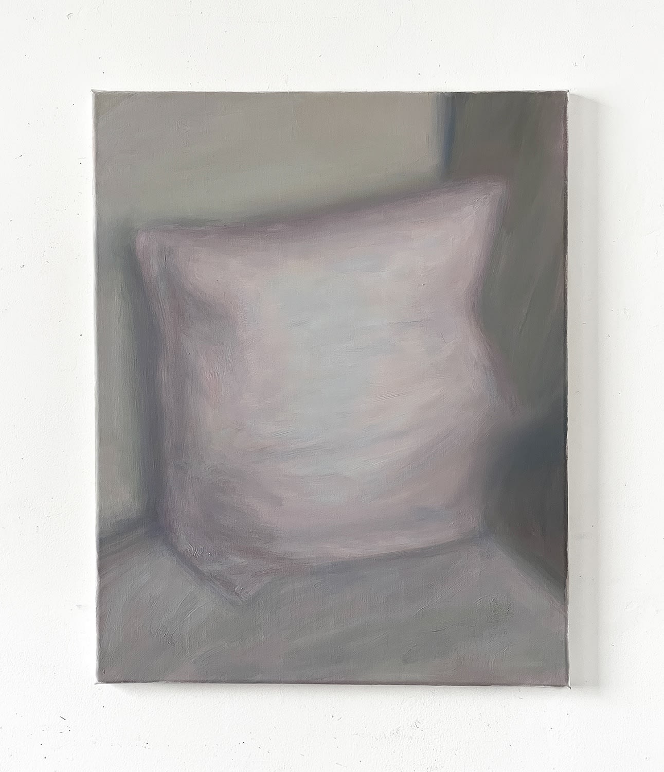 Brendan Getz, remaining indent and a previous present, object mold (pillow painting), 2021