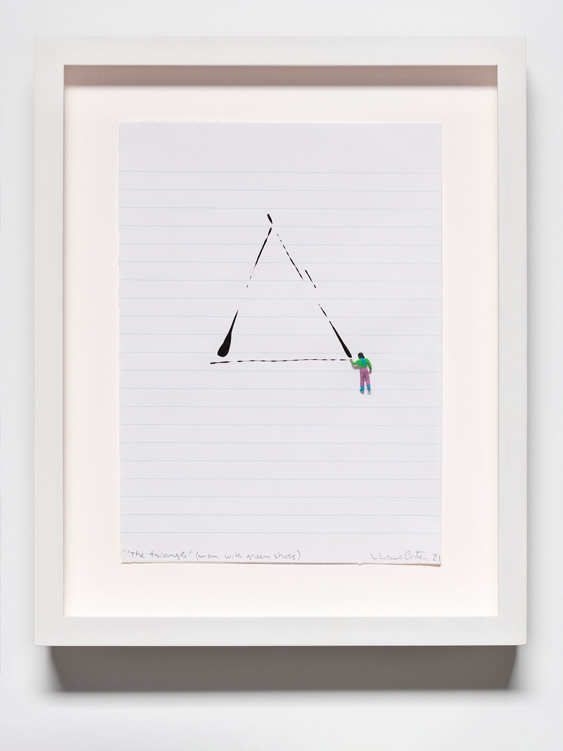 Liliana Porter, The Triangle (Man with Green Shoes), 2021