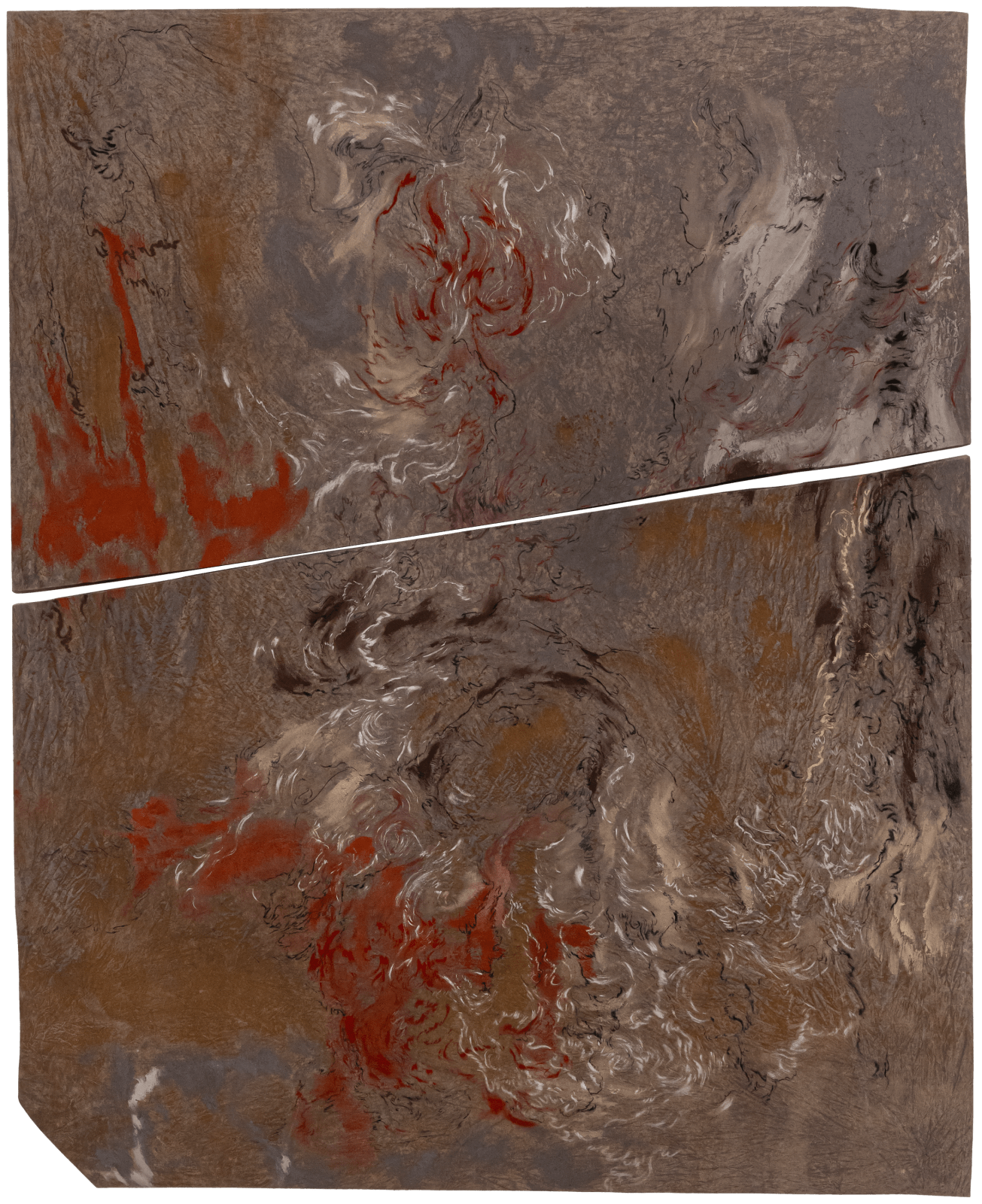 Monia Ben Hamouda, Blindness, Blossom and Desertification (diptych II), 2025