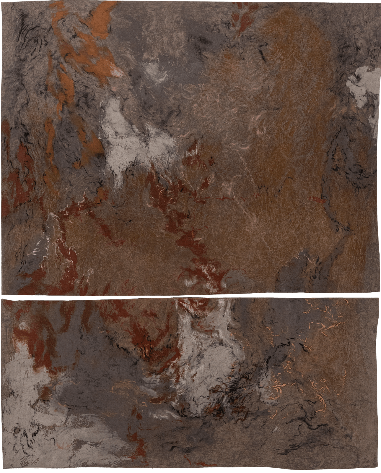 Monia Ben Hamouda, Blindness, Blossom and Desertification (diptych IX), 2025