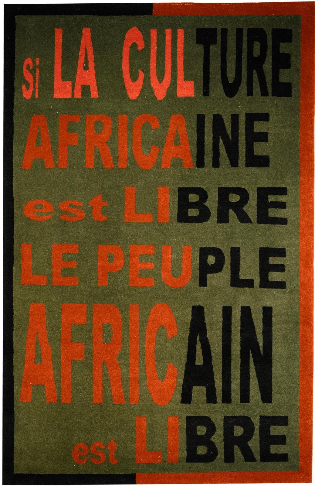 Zineb Sedira, Les UNES tissées 2 (Festival Pan Africain d’Alger 1969), 2024