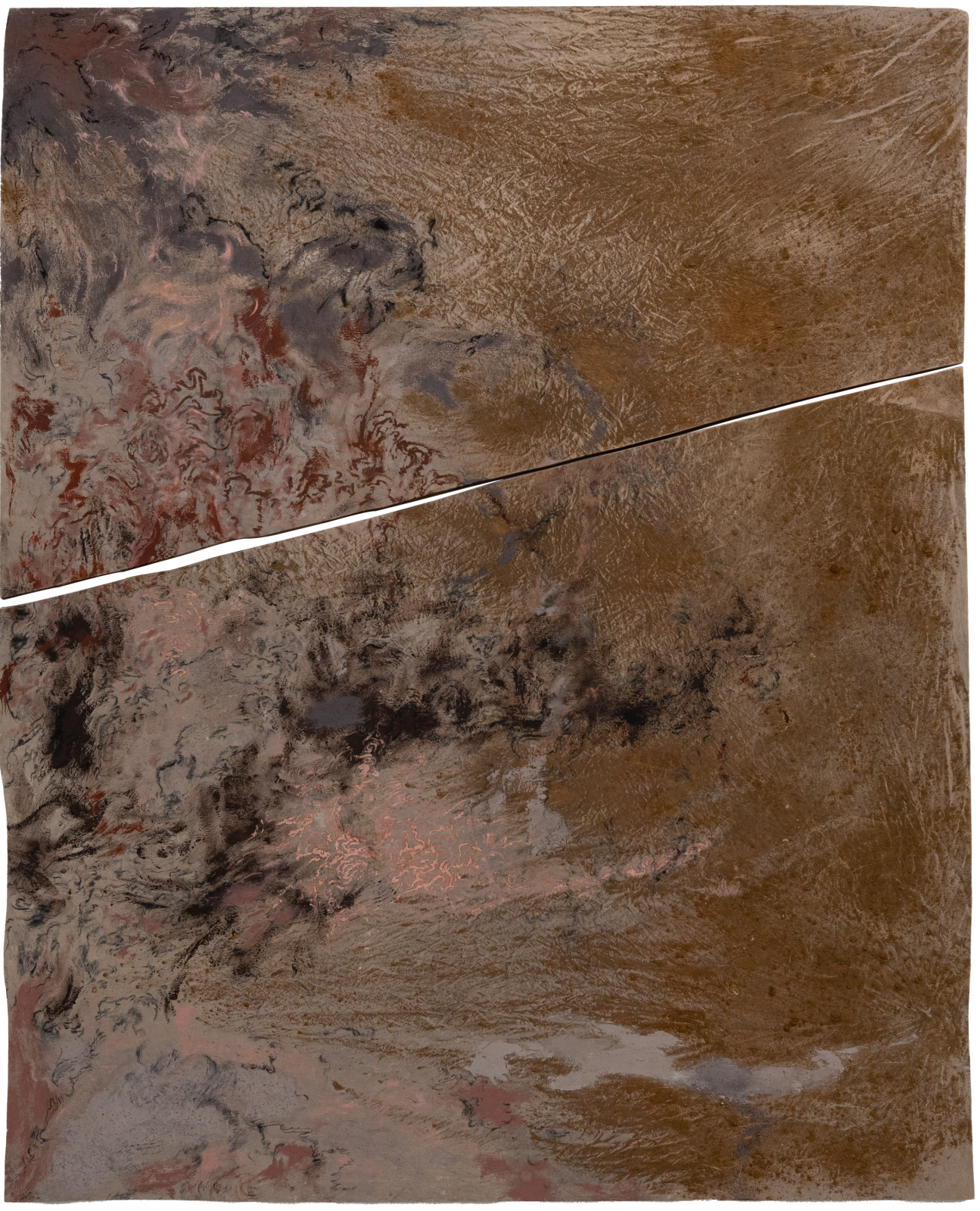 Monia Ben Hamouda, Blindness, Blossom and Desertification (diptych V), 2025