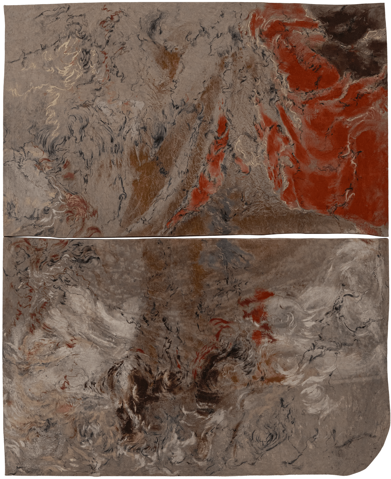 Monia Ben Hamouda, Blindness, Blossom and Desertification (diptych I), 2025