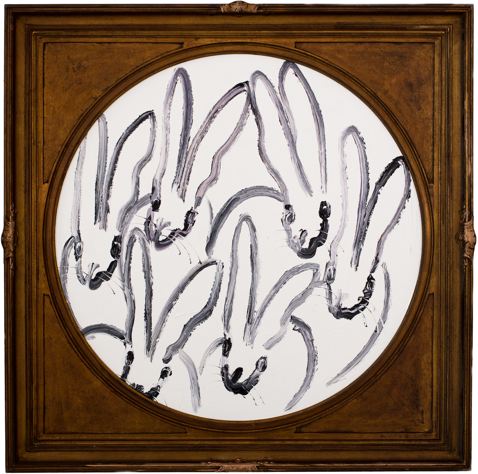 Hunt Slonem, Tondo, 2017