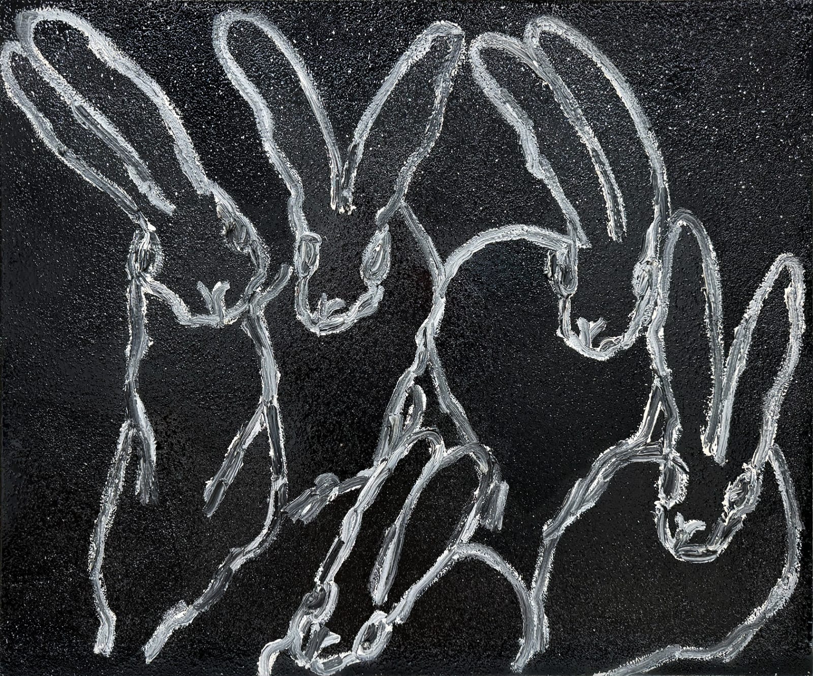 Hunt Slonem, Black Diamonds, 2017