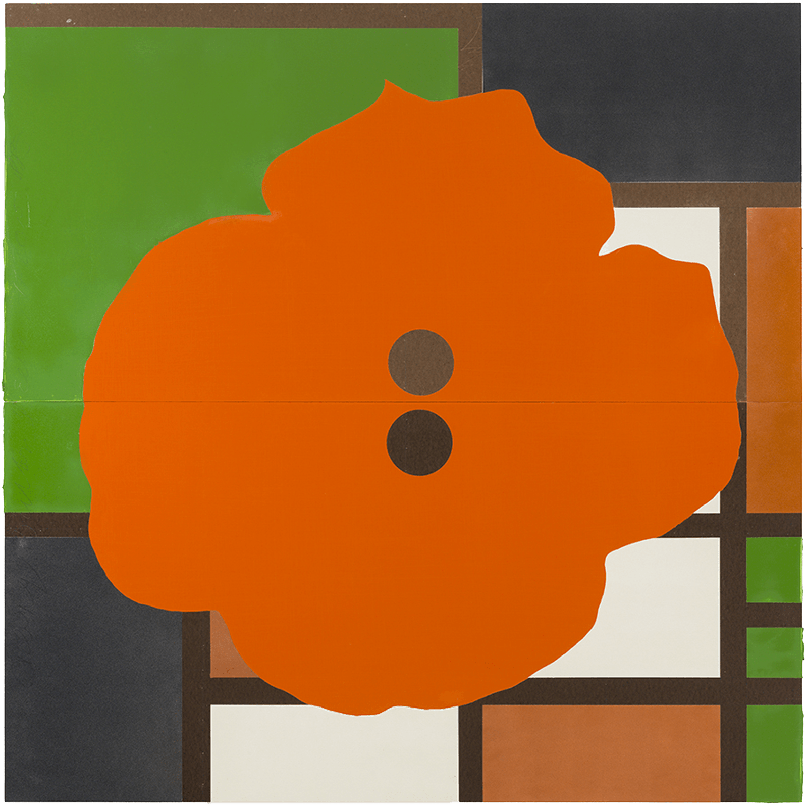 Donald Sultan, Orange Button December 17 2015, 2015