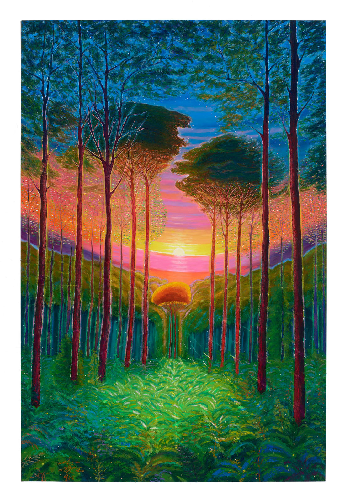 Ping Zheng, Sunlit Forest, 2024