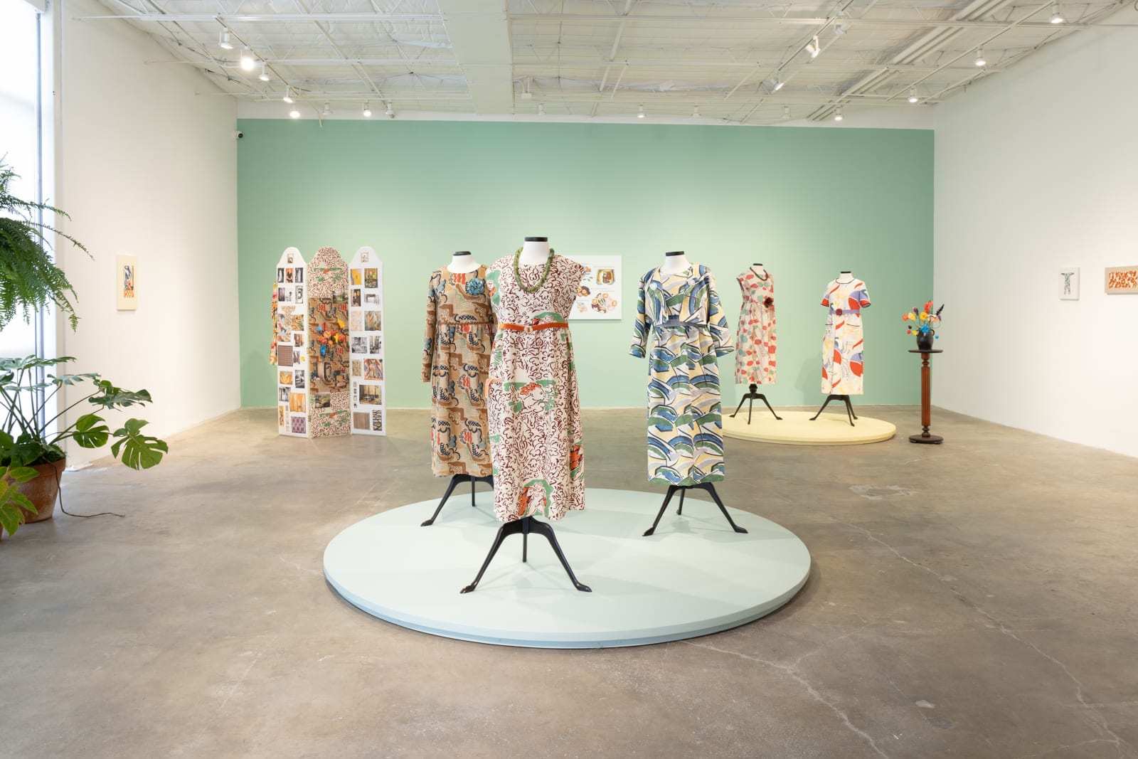 Elaine Reichek, Dress in Omega Workshop's "Pamela" Fabric, 2024