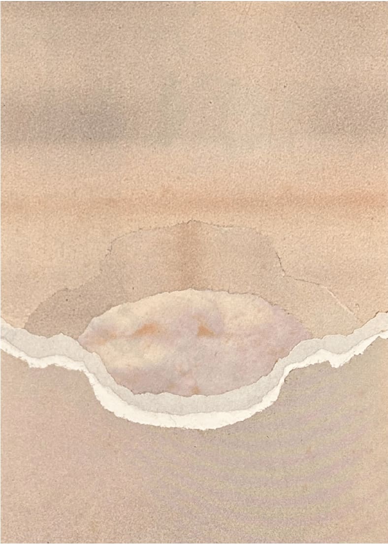 Leila McConnell, Untitled Collage (Pink and gray landscape), c. 1980s
