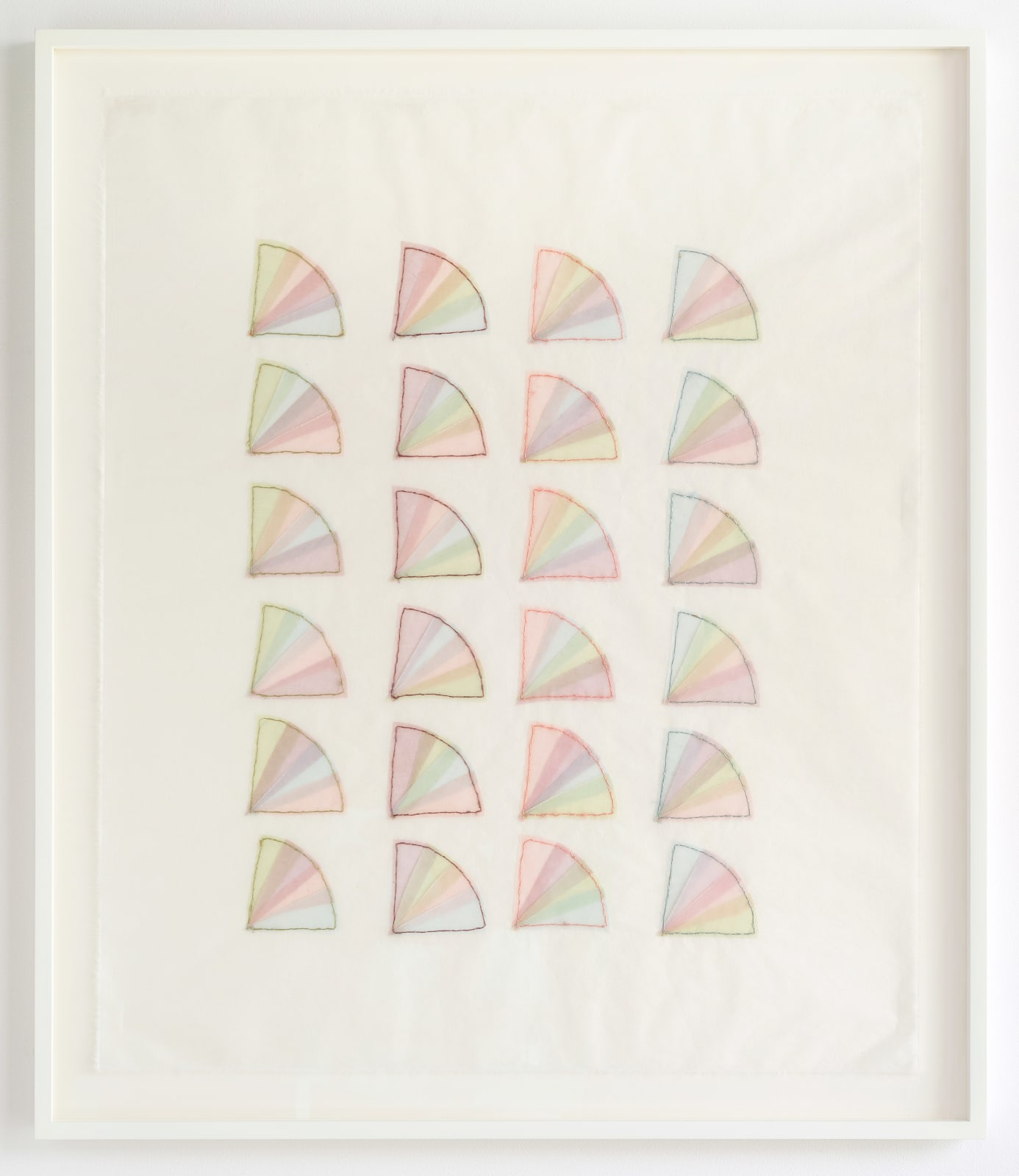 Elaine Reichek, Fan Factorial #1, 1977