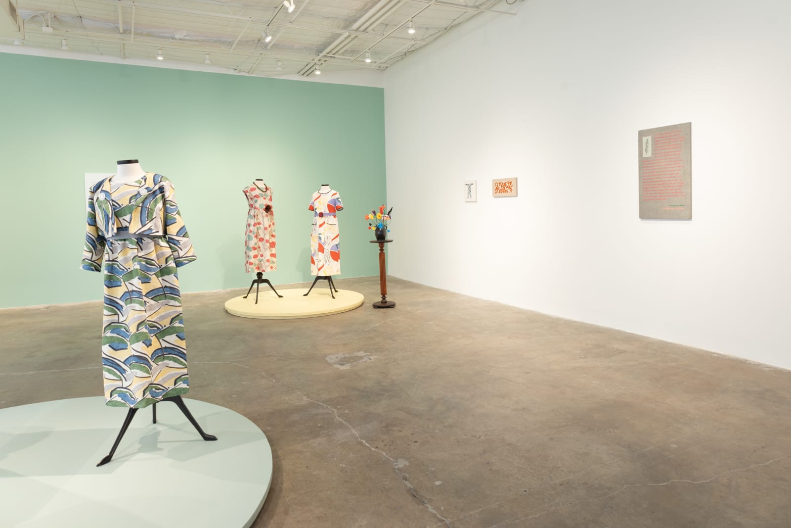 Elaine Reichek, Dress in Omega Workshop's "Pamela" Fabric, 2024