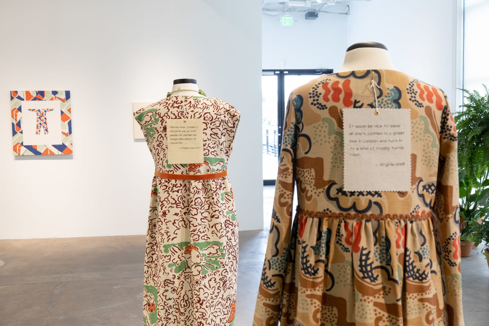 Elaine Reichek, Dress in Duncan Grant's "Clouds" Fabric, 2024