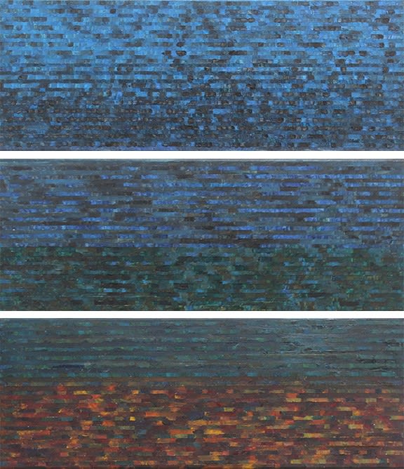 Chandraguptha Thenuwara, Triptych: Landscape Divided, 2024