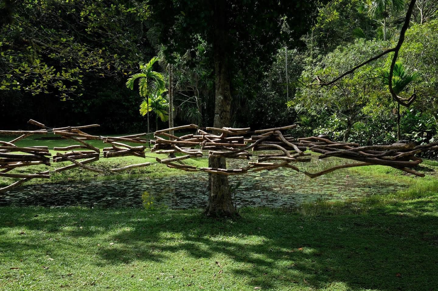 Firi Rahman, Installation view, Perch, Firi Rahman, Lunuganga, 2023