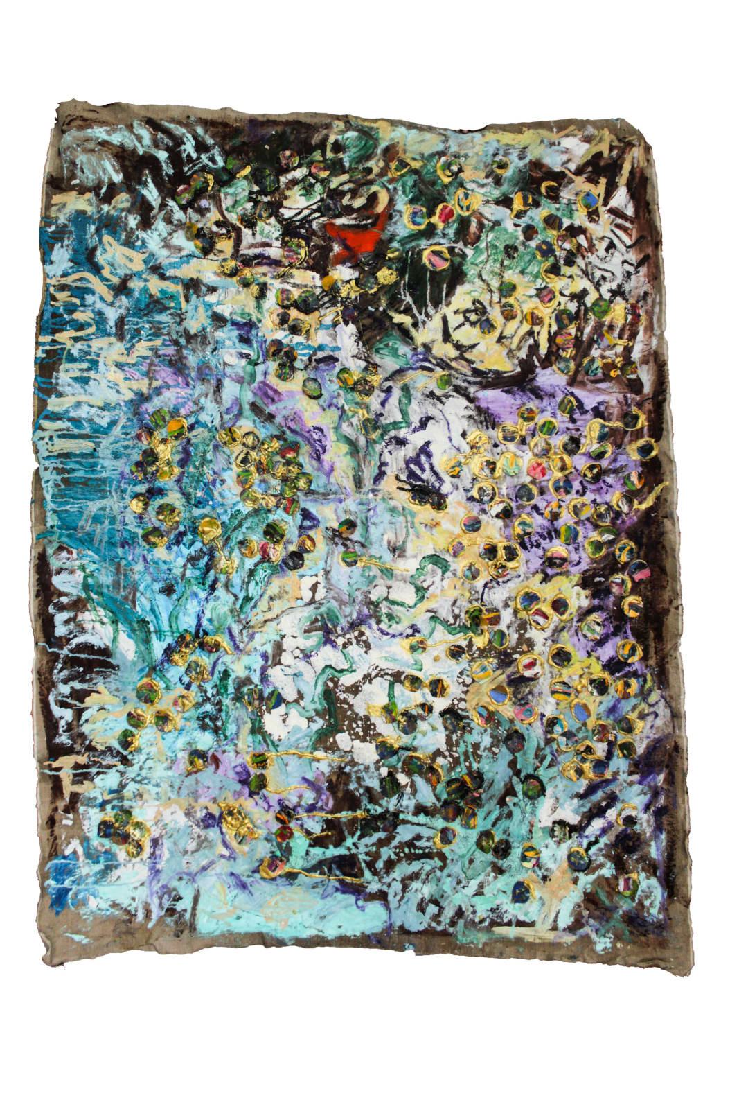 Chudamani Clowes, Corallium Journey Gold Costume Painting, 2025