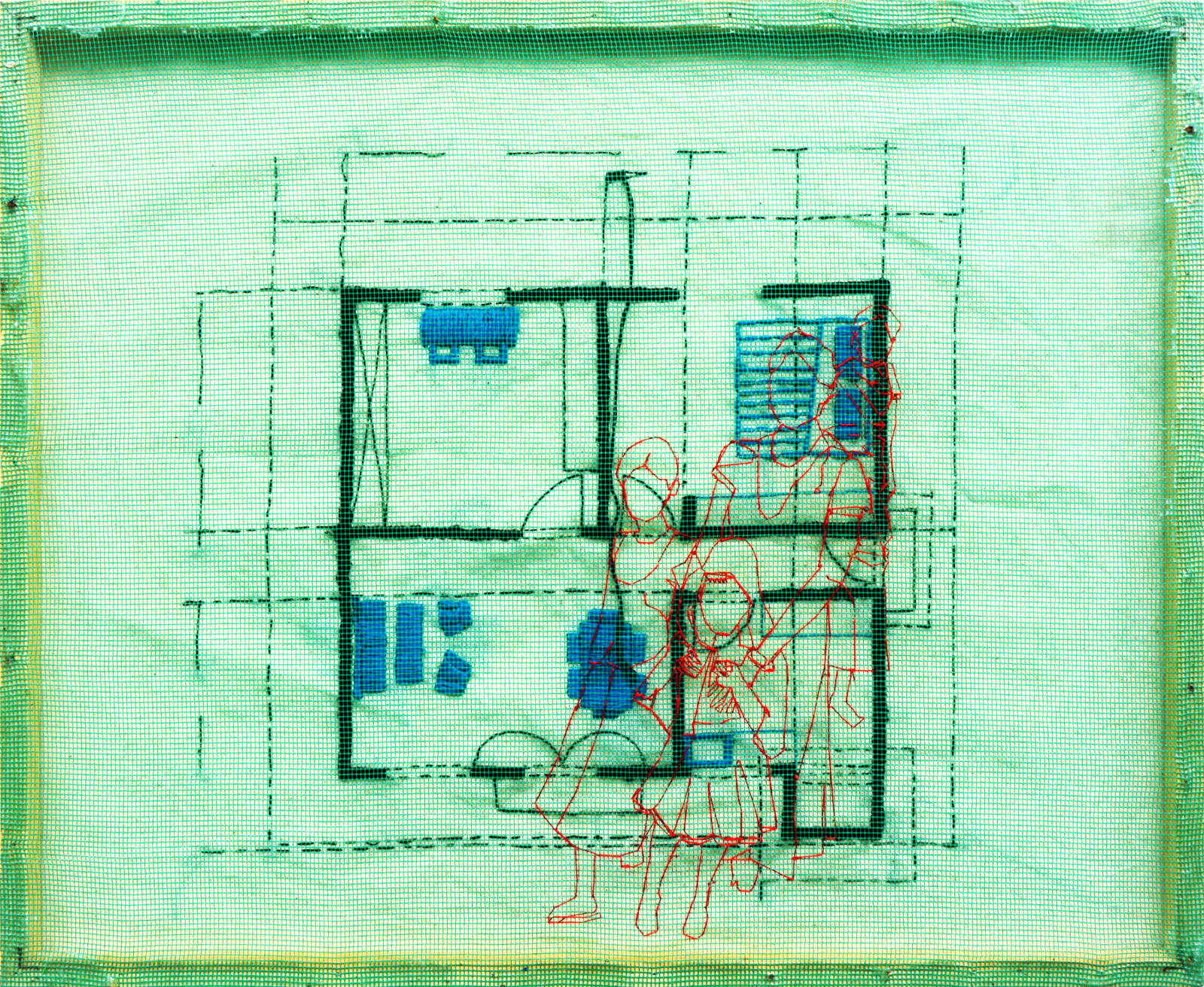 Hema Shironi, A Family Photo of Her Husband and Children III, 2024
