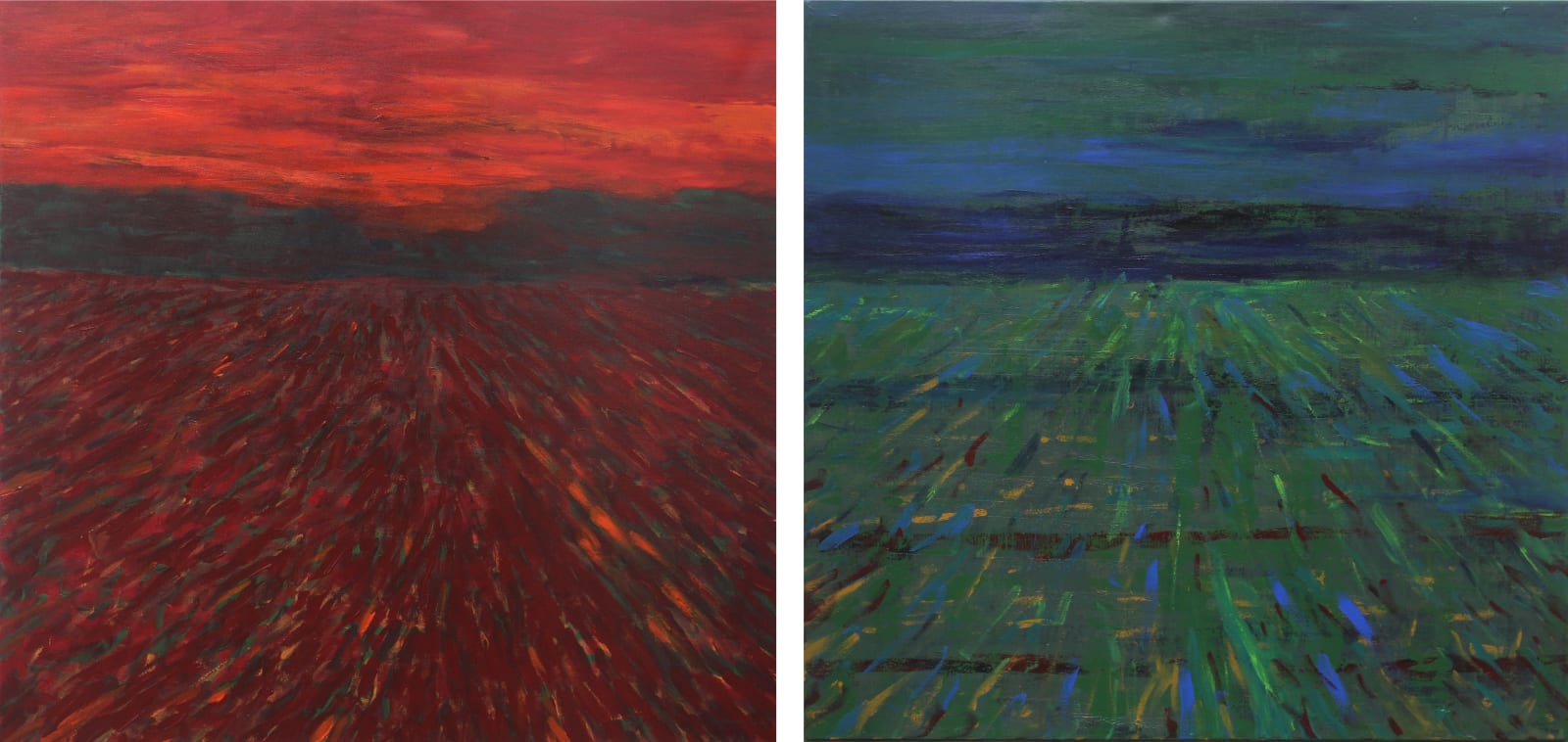 Chandraguptha Thenuwara, Diptych: Left & Right, 2024