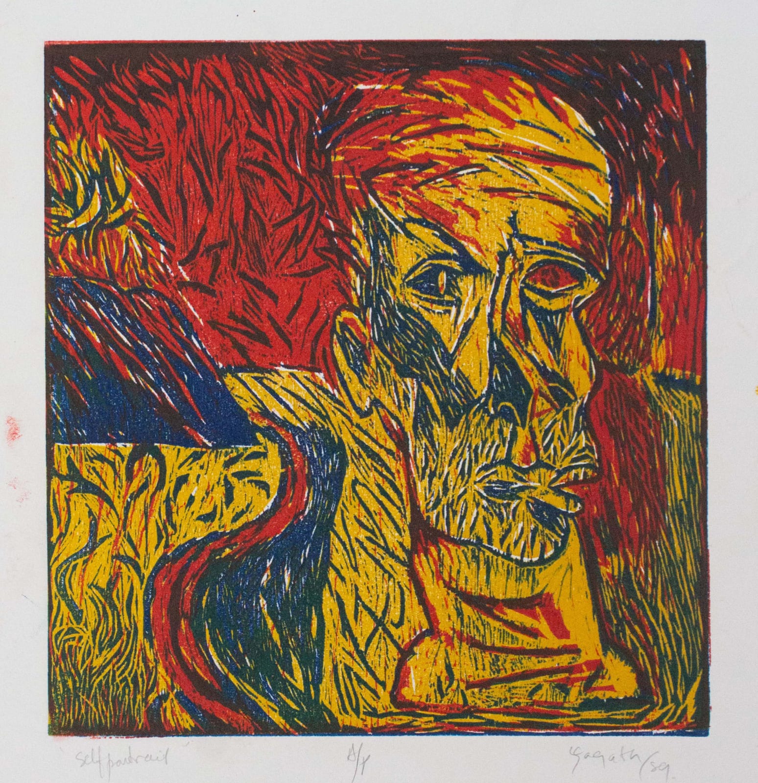 Jagath Weerasinghe, Self Portrait, 1989