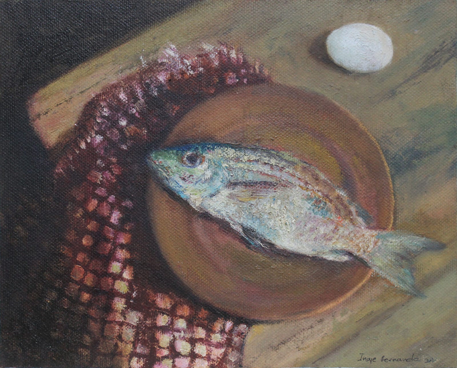 Inaje Fernando, Still Life With Fish, 2024