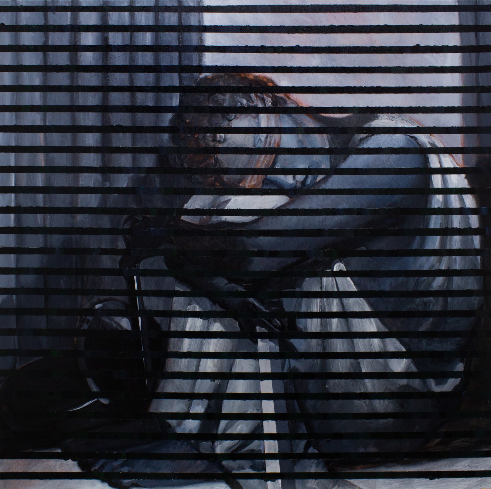 Chandraguptha Thenuwara, BLINDS: Lamenting Themis, 2021