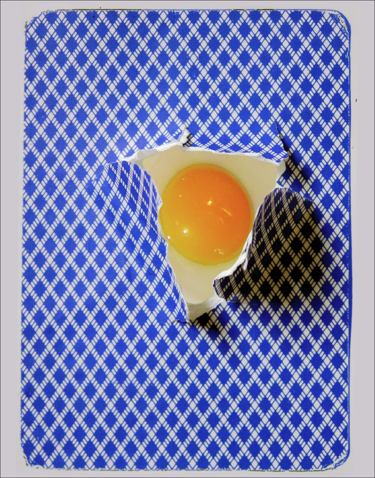 Sara Greenberger Rafferty, Card and Egg (Cover for PICA Artist Book), 2007