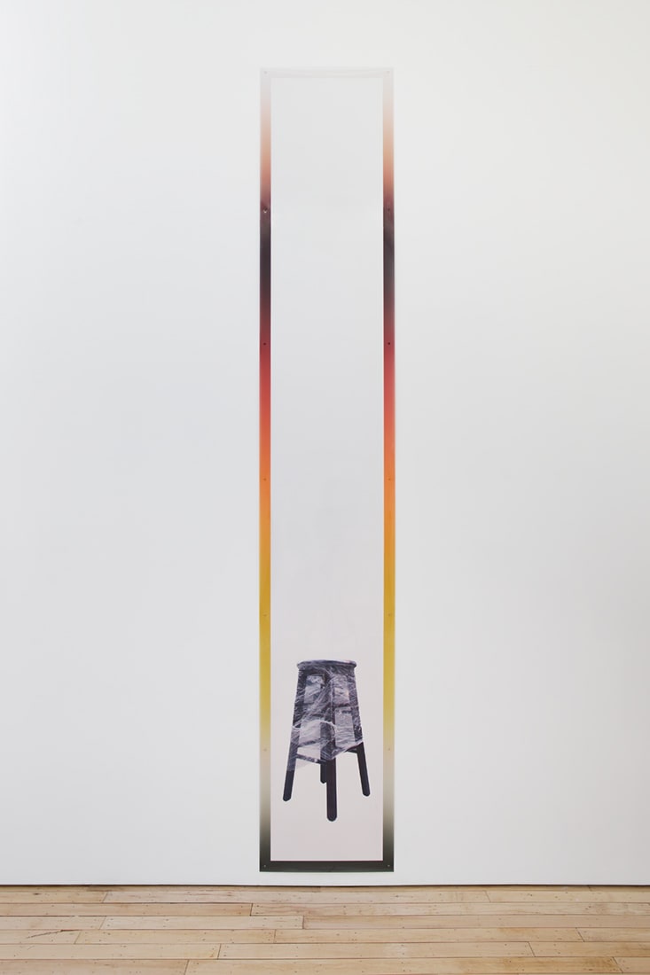 Sara Greenberger Rafferty, Printed Frame with Stool, 2014